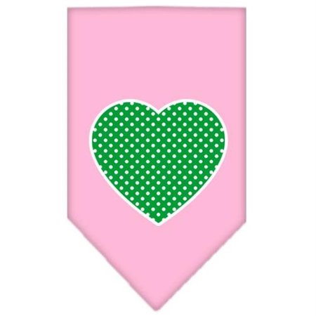 UNCONDITIONAL LOVE Green Swiss Dot Heart Screen Print Bandana Light Pink Small UN847715